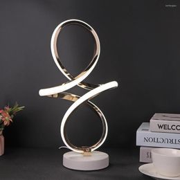 Table Lamps Simple Modern Spiral LED Desk Lamp Living Room Home Bedside Decorative Lighting