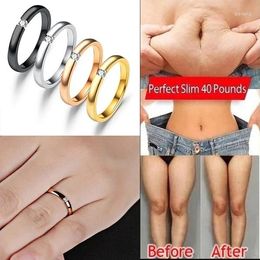 Cluster Rings Fashion Cubic Zirconia Stone Lose Weight Stackable Woman Men Girls Couple Finger Valentine's Day Gift