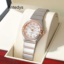 Quartz Watch High Precision European Constellation Watch Women's Waterproof Ribbon Small Fashion Temperament Steel Band Dial