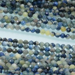 Loose Gemstones Natural Yellow Blue Sapphire Faceted Round Beads 3mm - Place Of Origin Nigerian