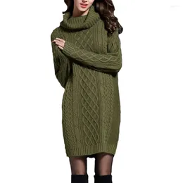 Casual Dresses Mini Dress Trendy Warm Knitted Autumn Winter Women Coldproof Knitting Sweater For Gathering