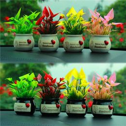 Interior Decorations Flower Fragrance Air Filter Car Simulation Plant Potted Perfume Aromatherapy Ornament AA230407