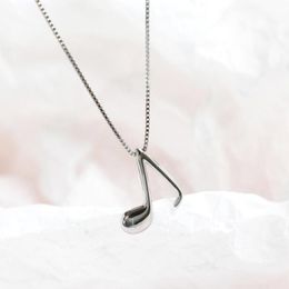 Choker Fashion Wild Notes Pendant Temperament Sweet Cute 925 Sterling Silver Clavicle Chain Female Necklace Chokers
