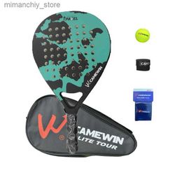 Tennis Rackets Padel Racket Carbon Fibre Pala Junior For Men Beach Tennis Bag Backpack Racket Beach Tennis Carbon Winding Raquet Q231109