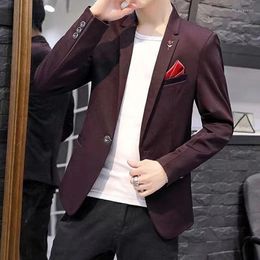 Men's Suits 2023 Autumn All-in-one Suit Casual Personality Coat Plankton Handsome Korean Version Slim-fit Single West Man