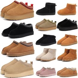 Winter Ultra Mini Sonw Boot Australian Classic Wool Warm Platform Booties Sheep Skin Shoes Ankle Bootes Luxurious Women Men Snow Shoes Suede booties