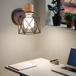 Wall Lamp Industrial Led Metal Light Decorate Home Bedroom Kitchen Restaurant Wooden Sconce Indoor Lamps Lighting Fixture Gold