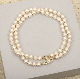 Designer pingente colares carta vivian gargantilhas luxo feminino moda jóias metal pérola colar cjeweler westwood fdgfrt94