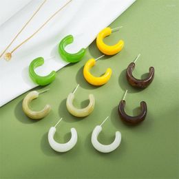 Hoop Earrings EN Cute Acrylic 2023 Trend For Women Girls Boho Fashion Sweet Colourful Resin Drop Party Jewellery Gifts