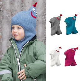 Caps Hats Children's Hats Fall And Winter Animal Modeling Boys Knitted Cap Soft And Cute Baby Ear Protection Cap Children's Clothing 231108