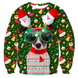 Men's Sweaters Funny Fake Christmas Sweater Unisex Men Women Ugly Christmas Sweater For Holidays Santa Elf Sweater Autumn Winter Xmas Clothing 231107