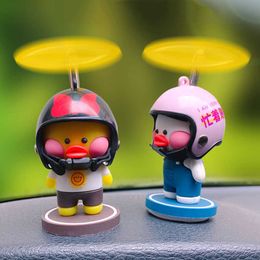 Decorations Car Interior Small Black standing Duck Airscrew Helmet Cool Ducky Bicycle Wind Motor Riding Cycling Ornament Accessories AA230407