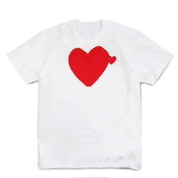 Play Brand Cdg Fashion Mens Play T Shirt Designer Red Heart Commes Casual Women Shirts Des Badge Garcons High Quanlity Tshirts Cotton Embroidery 7 419