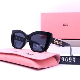 Designer miu Sunglasses For Women and Men Fashion Model Special UV 400 Protection Letter Big Leg Double Beam Frame Outdoor Brands Design Alloy Diamond Sunglasses