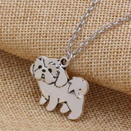 Pendant Necklaces Fashion Cute Poodle Necklace Women's Party Metal Animal Fun Dog Chain Accessories Jewellery