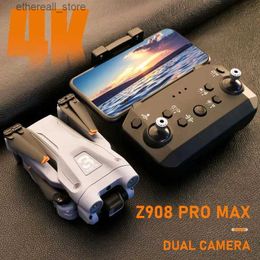 Drones New Z908 Pro Max Dual4K ESC Professional Drone WIFI FPV Obstacle Avoidance Brushless Four-Axis Folding Rc Quadcopter Toy Gift Q231108