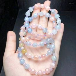 Link Bracelets Natural Morganite Bracelet String Charms Fashion Personalized Men Women Gemstone Jewelry Lovers Gift 1pcs 8.5MM