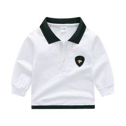 Baby Boys Shirts Polo Kids Clothes Long Sleeve Bottoming Shirt Cotton Tops Children's Costume Spring Autumn Outwear