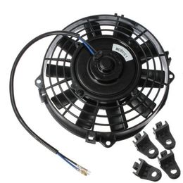 Freeshipping 8 inch Electric Radiator/Intercooler 12v Slim Cooling Fan Fitting Kit Toobo