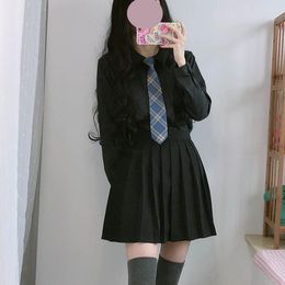 Women's Blouses Plus Size 5XL 6XL 7XL 8XL College University Shirt Korean Fashion Black Blouse Women Japanese Style Uniforms Female Tops