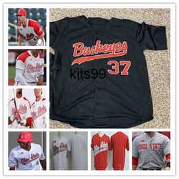 Custom College Baseball Ohio State Buckeyes Osu Jersey Nick Erwin Dillon Dingler Nolan Clegg Mitchell Okuley Colton Bauer Sam Wilson