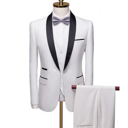 Men s Suits Blazers Men Autumn Wedding Party Three Pieces Jacket Trousers Set Large Size 5XL 6XL Male Blazer Coat Pants Vest Fashion Slim Fit Suit 230407