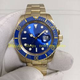 10 Style Real Photo Automatic Watch Men Date 40mm 116618 Blue Dial Ceramic Bezel Two-Tone Gold Steel Bracelet 116610 Wristwatches Mens Mechanical Sport Watches