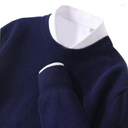 Men's Sweaters Woollen Sweater Autumn/Winter Korean Cashmere Top Solid O-Neck Pullover Casual Soft Warm Jumpers Plus Size M-5XL