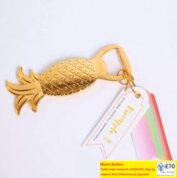 Wedding Favours Gifts Gold Metal Pineapple Beer Bottle Opener For Party Decoration Supplies Bottle Lid Opener