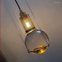 Pendant Lamps Modern Minimalist K9 Crystal Ball Chandelier Restaurant Cafe Club Model Room Living Bedroom Bedside Lamp