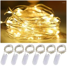 Strings Wedding Decoration 6pcs Fairy Light Holiday Garland LED Copper Wire String Waterproof Outdoor Garden Christmas Party Decor