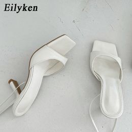 Sandals Eilyken Brand Rome Women Sandal Fashion Peep Toe Ankle Strap Thin Low Heel Slippers Ladies Elegant Slides Shoes 230408