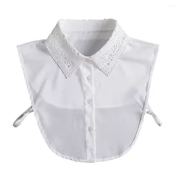 Wall Clocks False Collar Shirt Lace Half Womens Dress Blouse Detachable Fake Chiffon Man Ruffle