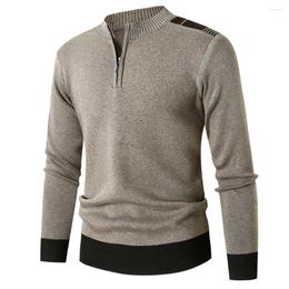 Men's Sweaters Mens Casual Solid Warm Sweater Top Pullover Baggy Hardwearing Knit Knitwear