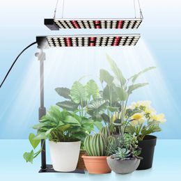 50W 100W 300W LED Grow Light with Stand for Indoor Plants Grow Lamp White Full Spectrum with IR Shelf Mounting Table Plant Light