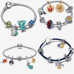 Heißes Verkaufsspiel Charm Designer-Armbänder für Frauen, Modeschmuck, DIY, passend für Pandoras Disnes Pixas Monsters Inc. Armband-Set, Weihnachtsfeier-Geschenk mit Box im Großhandel