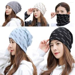 Cycling Caps Headscarf Collar Lady Women Hat Head Wrap Cap Scarf Beanie Stripe Ruffle Cancer Mooncap