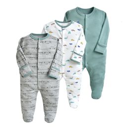 Rompers IYEAL born Bodysuit Baby Boys and Girls Preschool Clothing Set 100% Cotton Bodysuit Baby Autumn Pyjamas Baby Clothing 230408