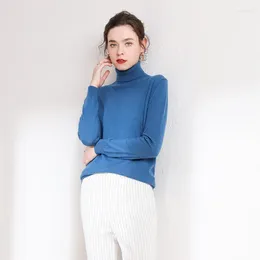 Women's Sweaters Sky Blue Cashmere Women Knitted Turtleneck Pull Femme Hiver Oversized Fashion Autumn Winter Warm Uppper Undertakes