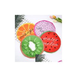 Disposable Shower Caps Cute Fruit Bath Cap Watermelon Women Hat For Baths Saunas Lace Elastic Band Spa Gb6 Drop Delivery Home Garden Dhnuy