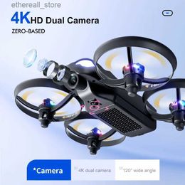 Drones V16 NEW Drone 4k profession HD Wide Angle Camera 1080P WiFi Fpv Drone Dual Camera Altitude Hold Drones Rc Helicopter Toys Gift Q231108