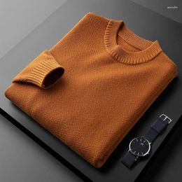 Men's Sweaters Light Luxury Fashion 2023 Autumn/Winter Thickened Warm Sweater Round Neck Korean Edition Casual Comfort Knitted Pullover