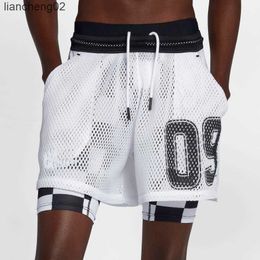 Men's Shorts Mesh Breathable Men Shorts GYM Running Sports Basketball Fitness Pants Quick-Drying 2023 Summer Fashion Trend White Shorts Man W0408