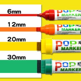 Markers 30mm 20mm 12mm 6mm art marker pens large advertising drawing pens brush marker pens office and school promotional pens 230408