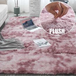 Carpets Plush Living Room Center Carpet Pink Soft Fluffy Lounge Floor Rugs For Girl modern Bedroom Bedside Carpets Entrance Door Mats