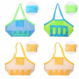 Kids Beach Bags Folded Large Travel Storage Bag Swimming Hand Held Shoulder Bags Sundries Clothing Toys Organiser Seaside Outdoor Mesh Bag Tote Pouch BC580