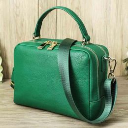 Evening Bags Fashion Women Shoulder High Quality First Layer Cow Leather Crossbody Lady Leisure Messenger Bag Daily Purses 2023
