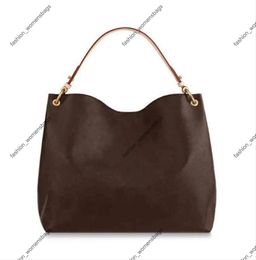 3A womens shop bagdesigner handbag shoulder m43704 Hobo Large Capacity Soft 5 Colours Leather Large Bags Graceful Handbag One Shoulder totes GRACEFUL MM brown Flower