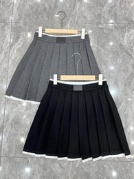 Skirts Autumn And Winter Wool High Quality Fabric Pleated Skirt Fashion College Style Age Reduction