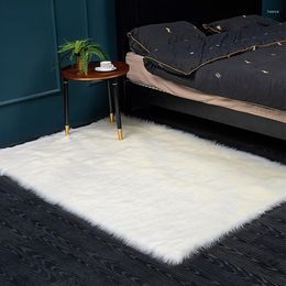 Carpets Faux Fur Sheepskin Carpet For Living Room White Bedroom Rugs Long Plush Rectangular Decoration Grey Balcony Cushion Mat